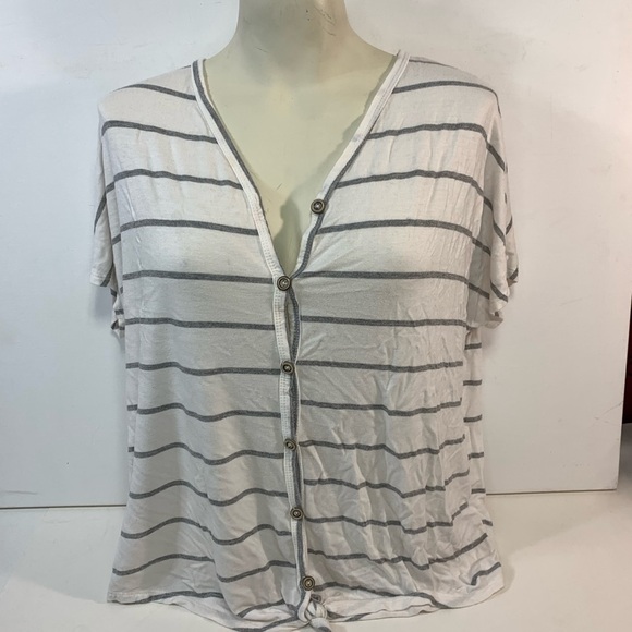 White Birch Stripped Blouse - Picture 1 of 6